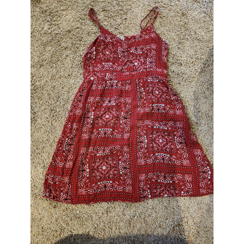 Americanino Women's Dress. Size M Red Bandna Pattern